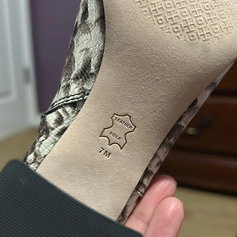 Tory Burch Brooke Roccia snake booties size 7‎